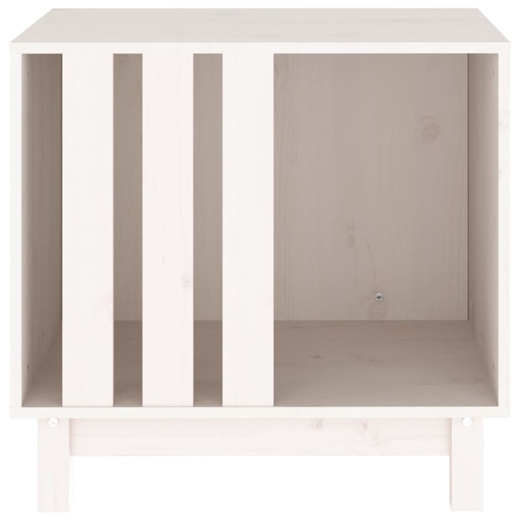 Casetta per Cani bianco 60x45x57 cm in Legno Massello di Pino