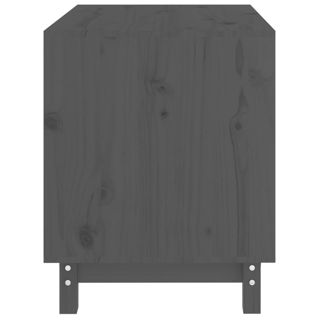 Casetta per Cani grigio 70x50x62 cm in Legno Massello di Pino