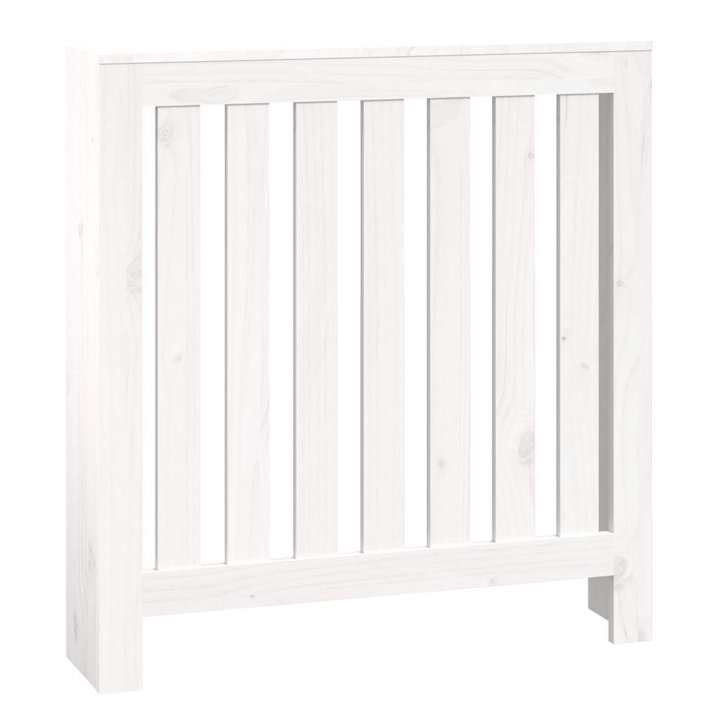 Copertura Termosifone Bianca 79,5x19x84 cm Legno Massello Pino