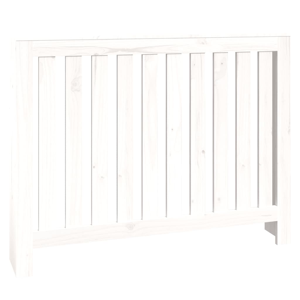 Copertura Termosifone Bianca 108,5x19x84 cm Legno Massello Pino
