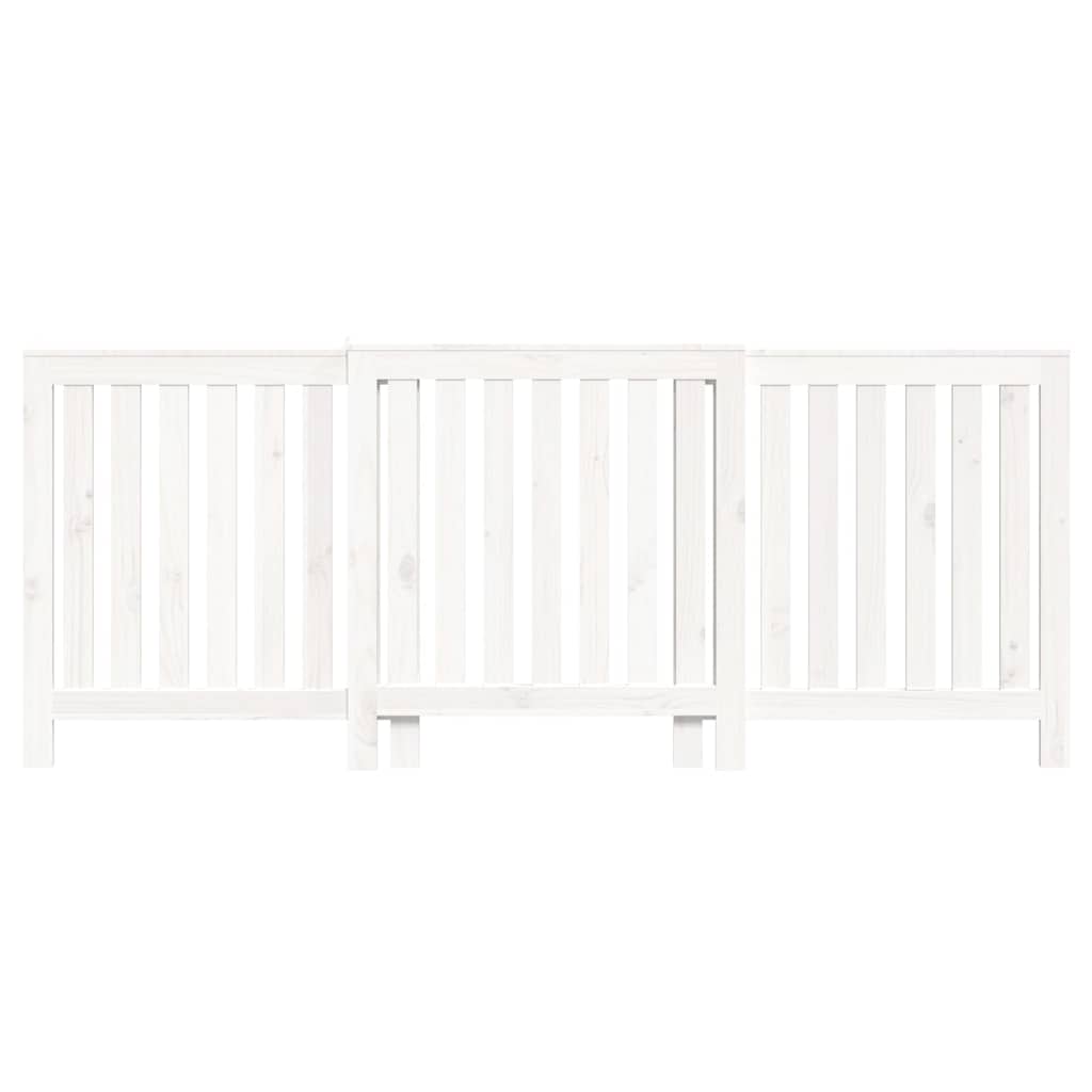Copertura Termosifone Bianca 210x21x85 cm Legno Massello Pino