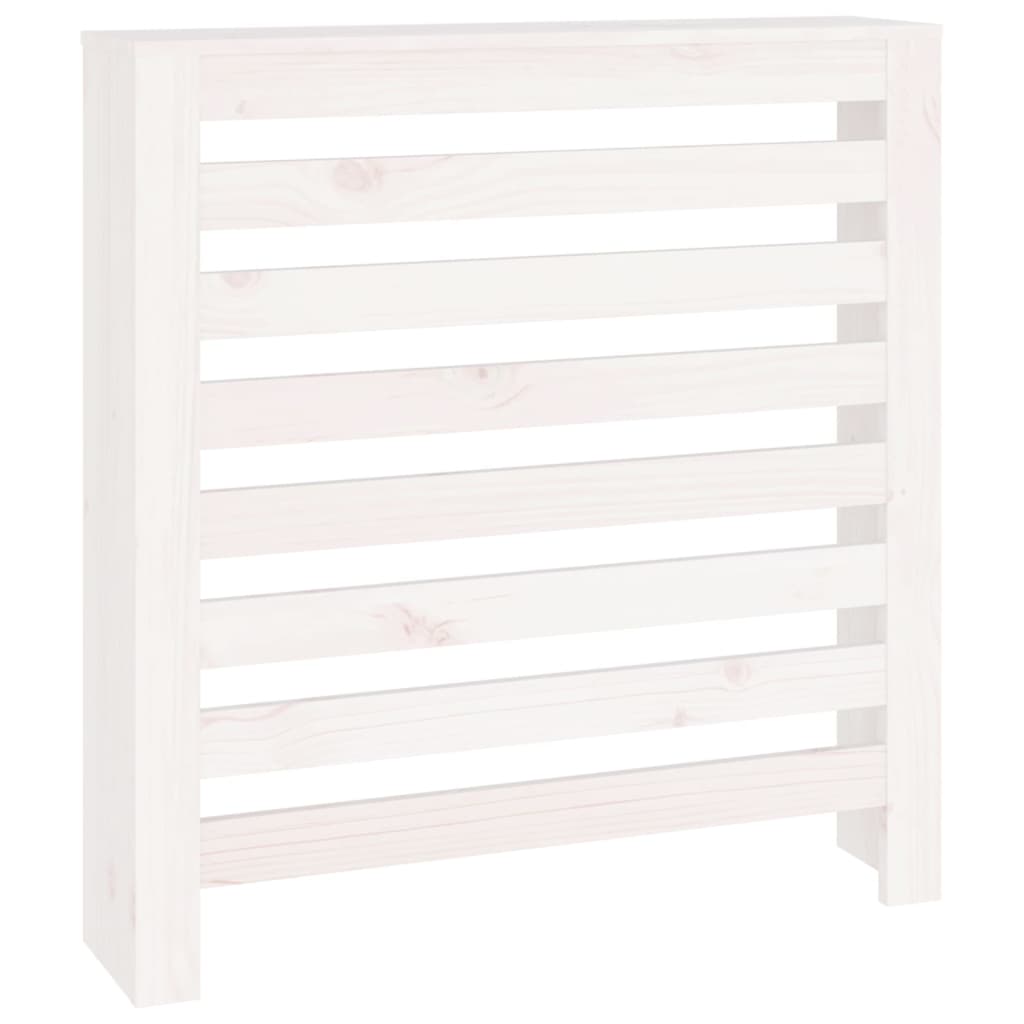 Copertura Termosifone Bianca 79,5x19x84 cm Legno Massello Pino