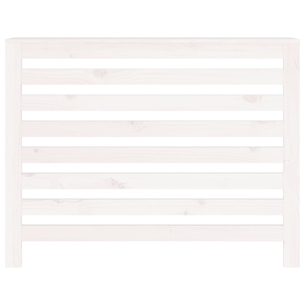 Copertura Termosifone Bianca 108,5x19x84 cm Legno Massello Pino
