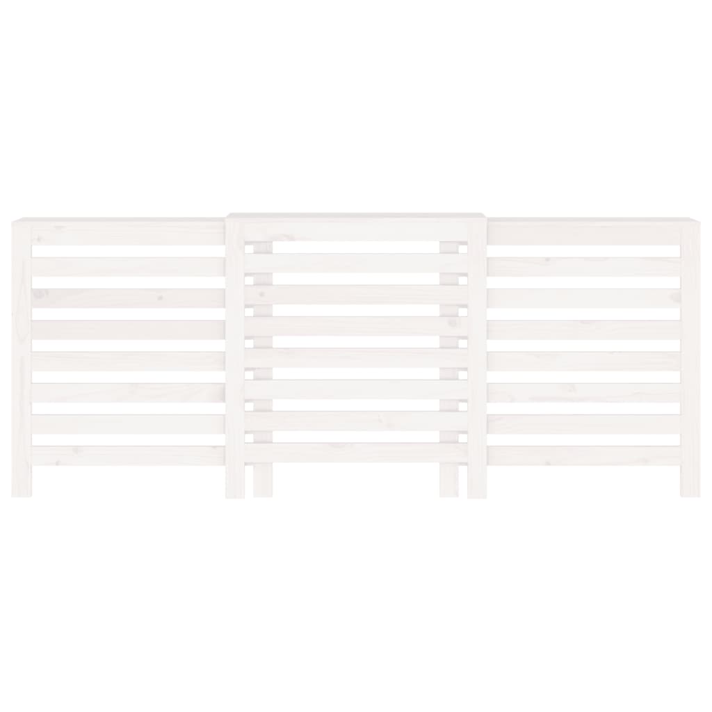 Copertura Termosifone Bianca 210x21x85 cm Legno Massello Pino