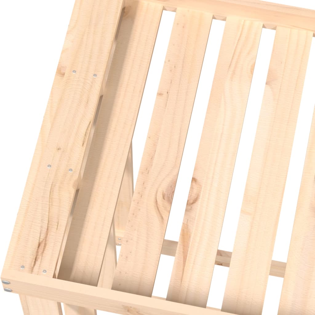 Portaceppi da Esterno 108x52x106 cm Legno Massello Pino
