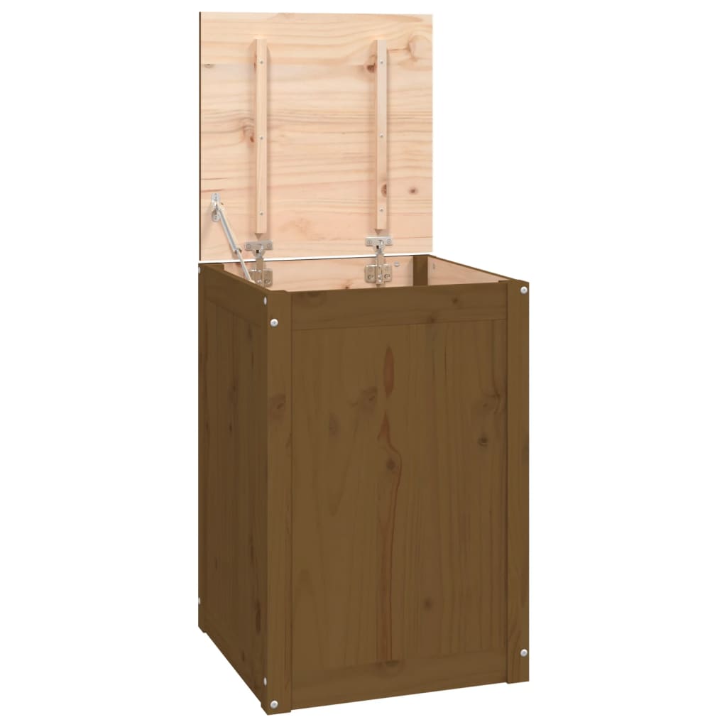 Contenitore per Bucato Ambra 44x44x66 cm Legno Massello Pino