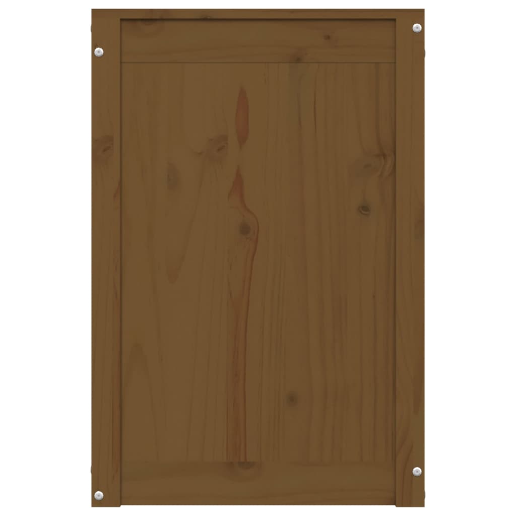 Contenitore per Bucato Ambra 44x44x66 cm Legno Massello Pino