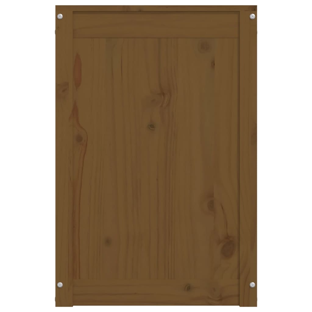 Contenitore per Bucato Ambra 44x44x66 cm Legno Massello Pino