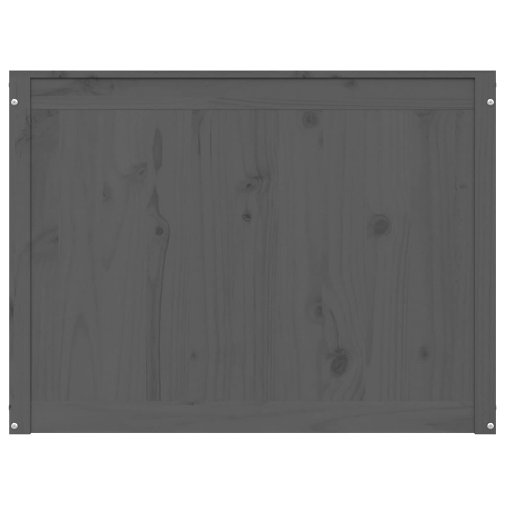Contenitore per Bucato Grigio 88,5x44x66 cm Legno Massello Pino