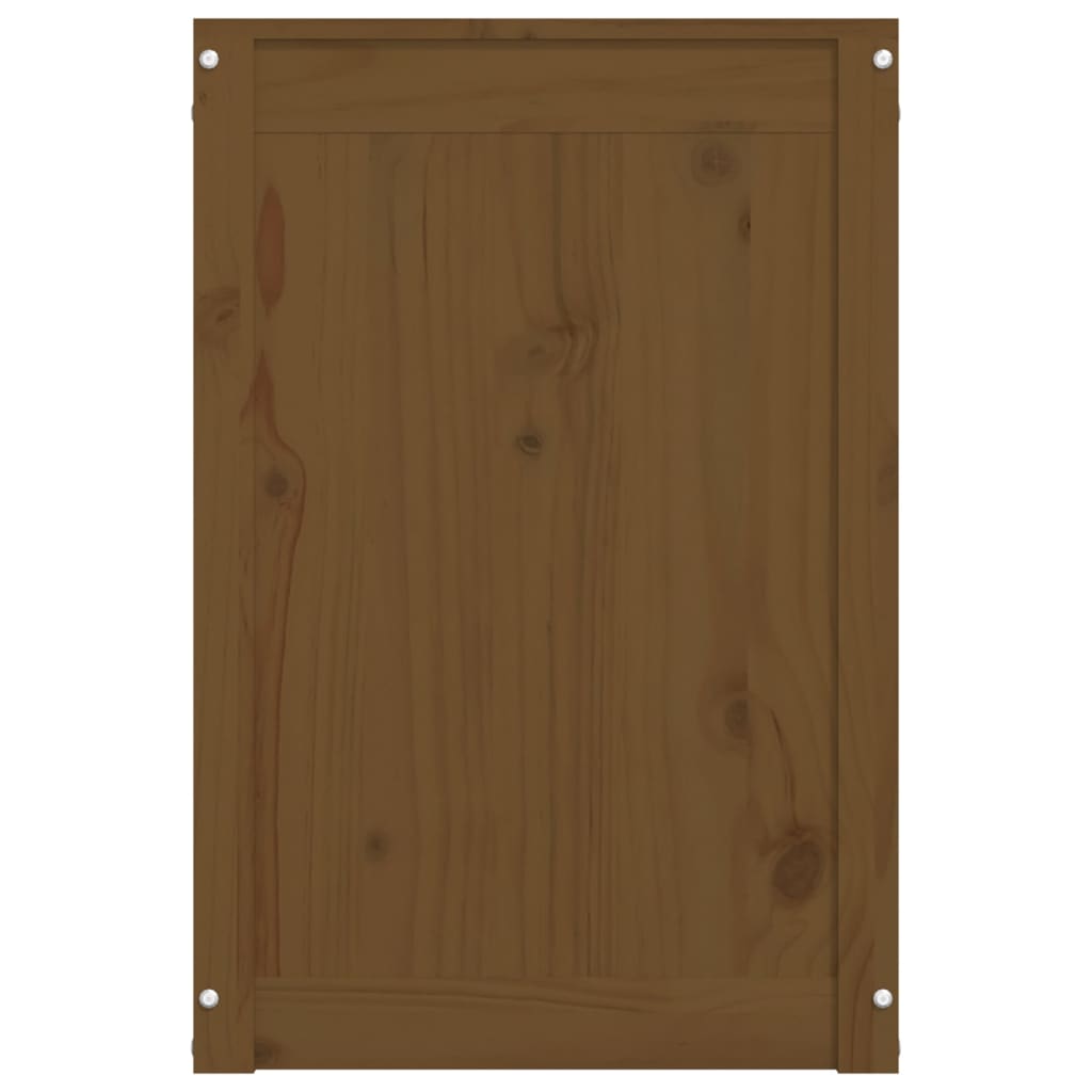 Contenitore per Bucato Ambra 88,5x44x66 cm Legno Massello Pino