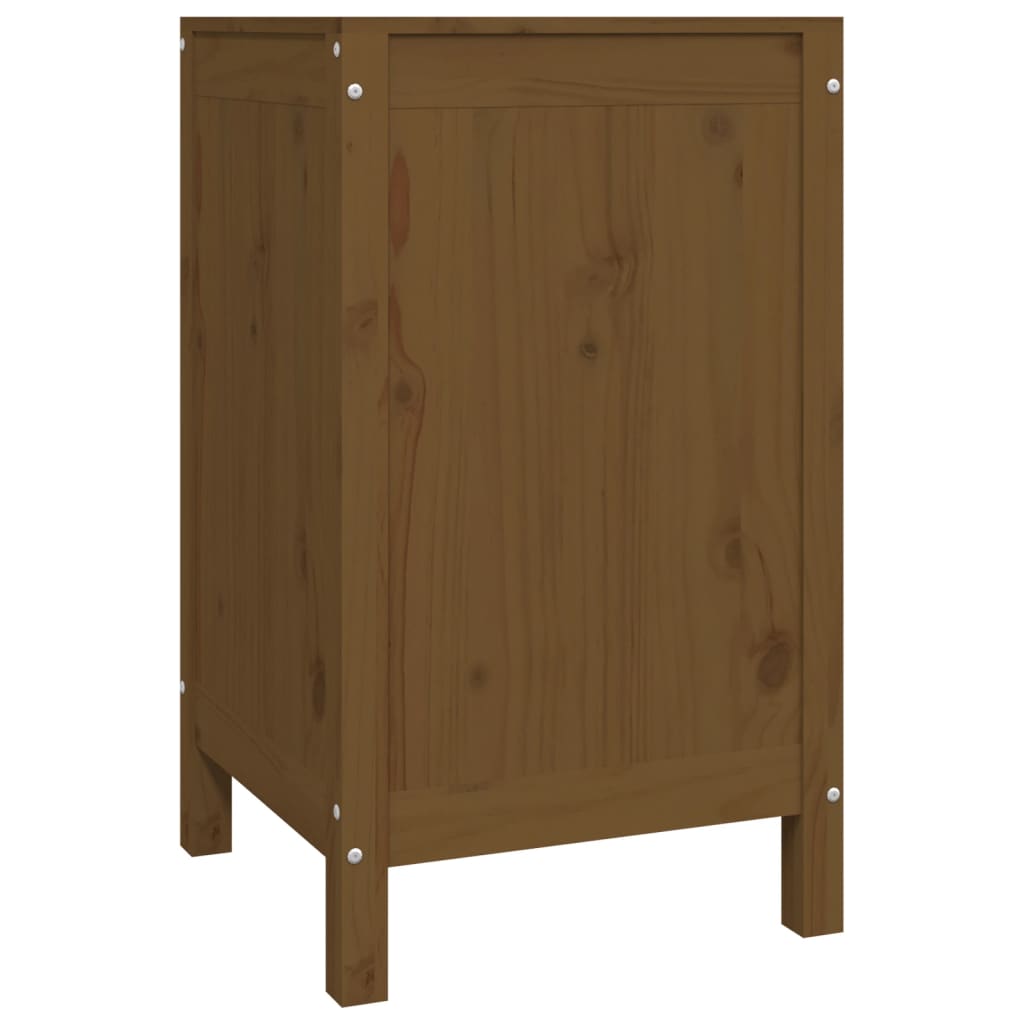 Contenitore per Bucato Ambra 44x44x76 cm Legno Massello Pino