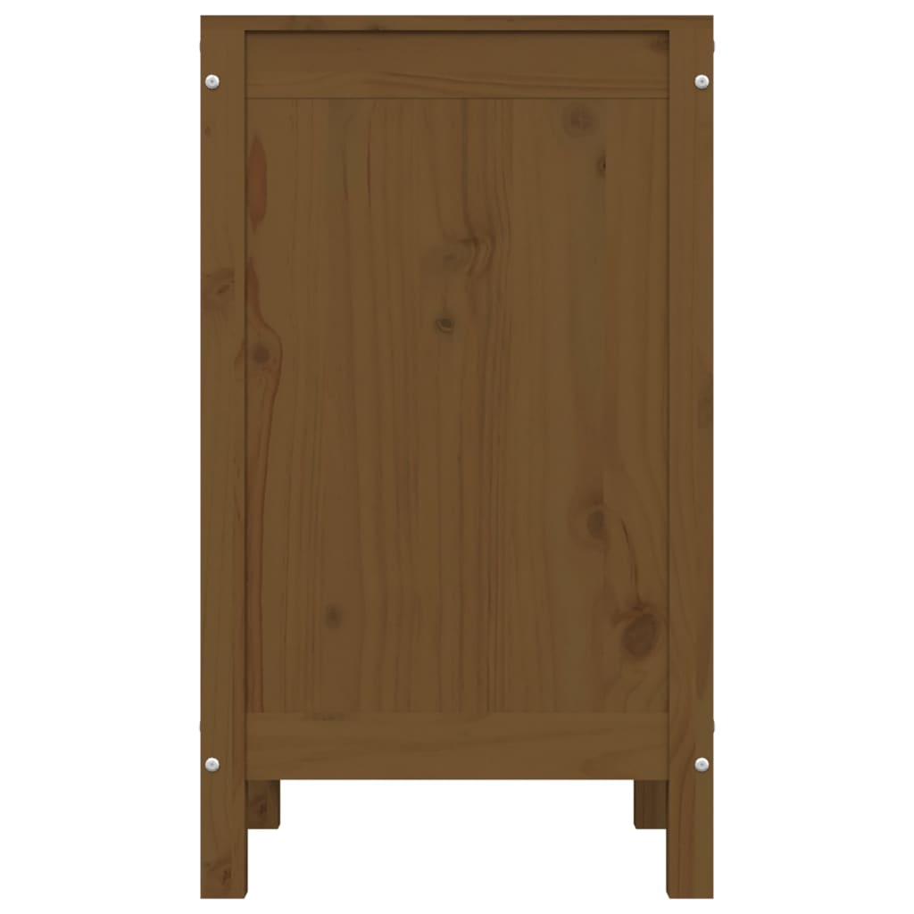 Contenitore per Bucato Ambra 44x44x76 cm Legno Massello Pino