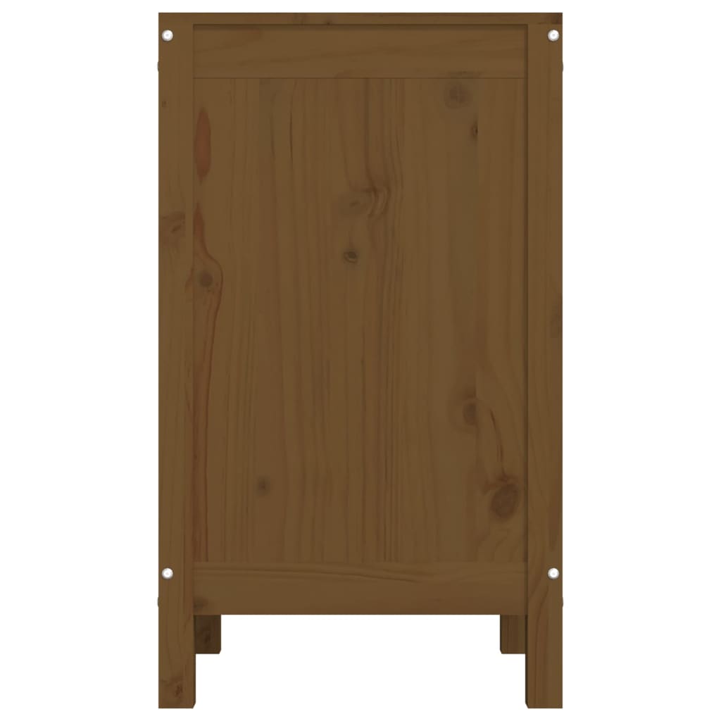 Contenitore per Bucato Ambra 44x44x76 cm Legno Massello Pino
