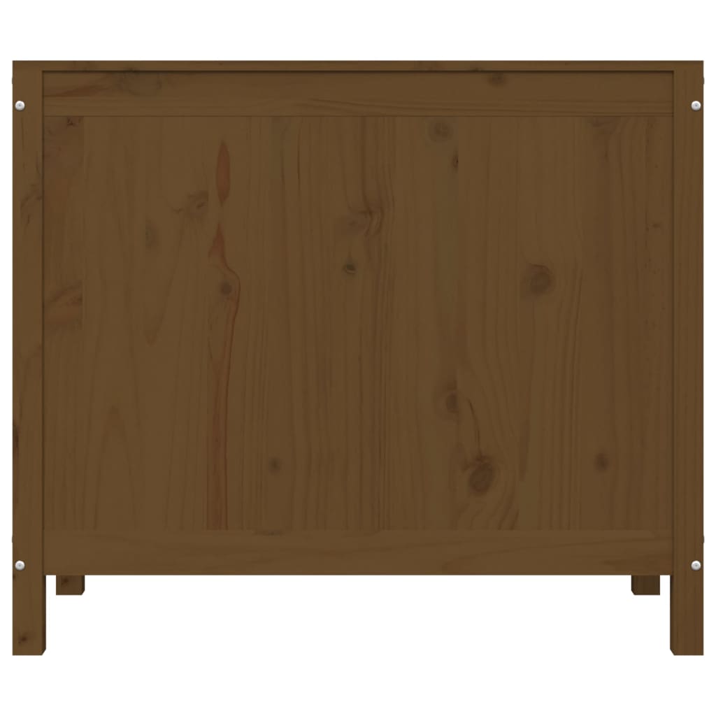 Contenitore per Bucato Ambra 88,5x44x76 cm Legno Massello Pino