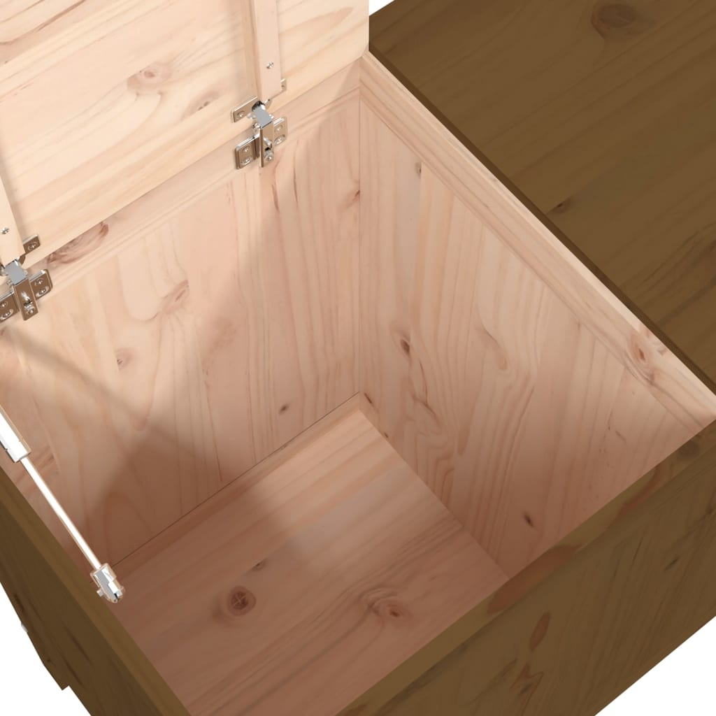 Contenitore per Bucato Ambra 88,5x44x76 cm Legno Massello Pino