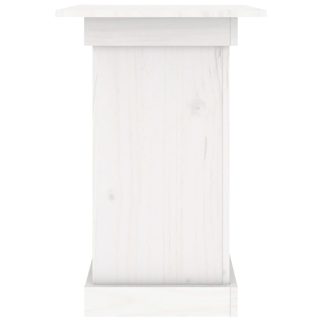 Portafiori bianco 40x40x60 cm in Legno Massello di Pino