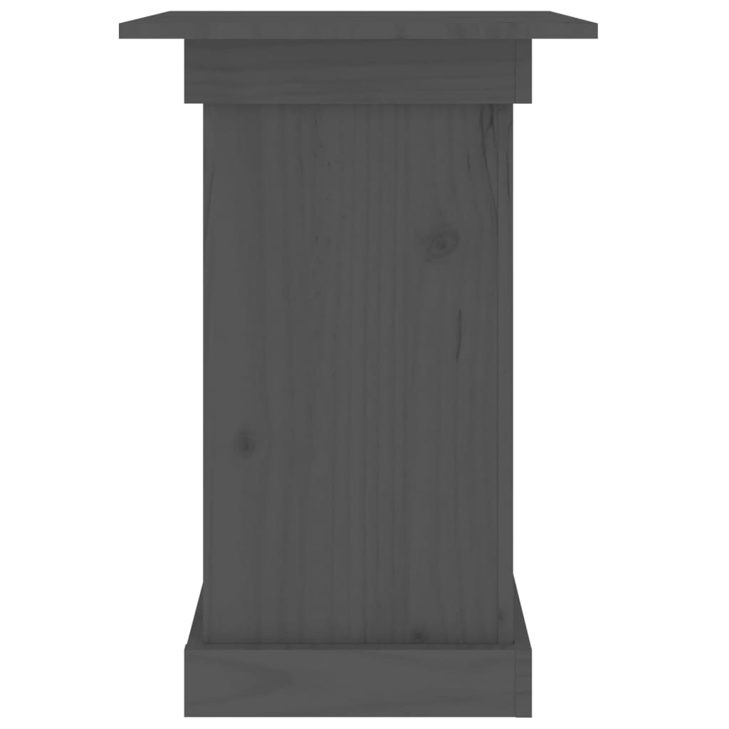 Portafiori grigio 40x40x60 cm in Legno Massello di Pino