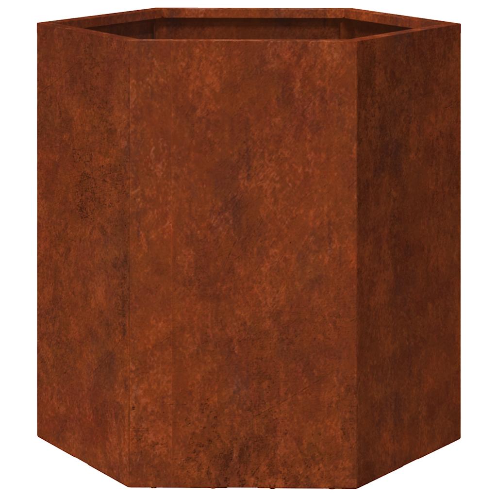 Fioriera Ruggine 40x40x45 cm Acciaio Corten