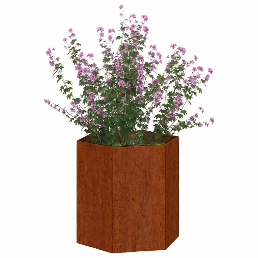 Fioriera Ruggine 40x40x45 cm Acciaio Corten