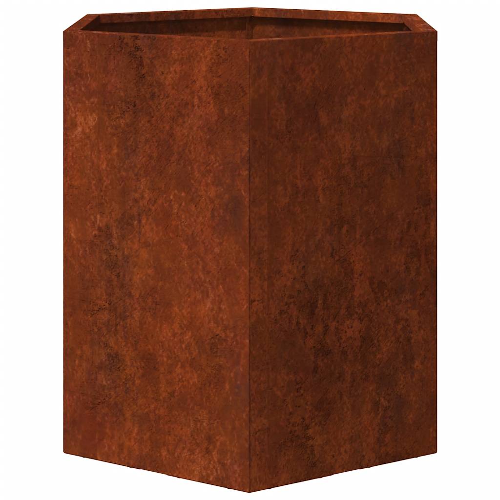 Fioriera Ruggine 40x40x45 cm Acciaio Corten