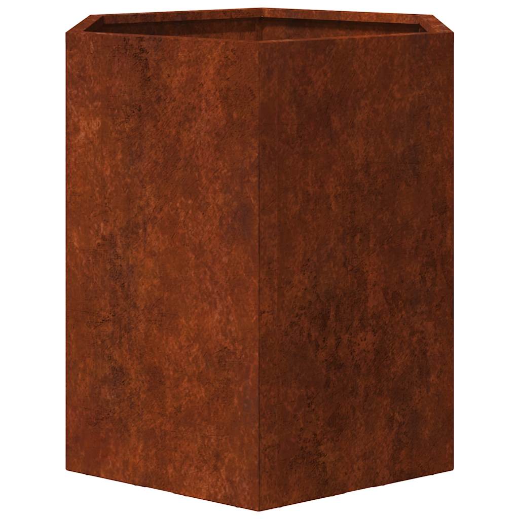 Fioriera Ruggine 40x40x45 cm Acciaio Corten