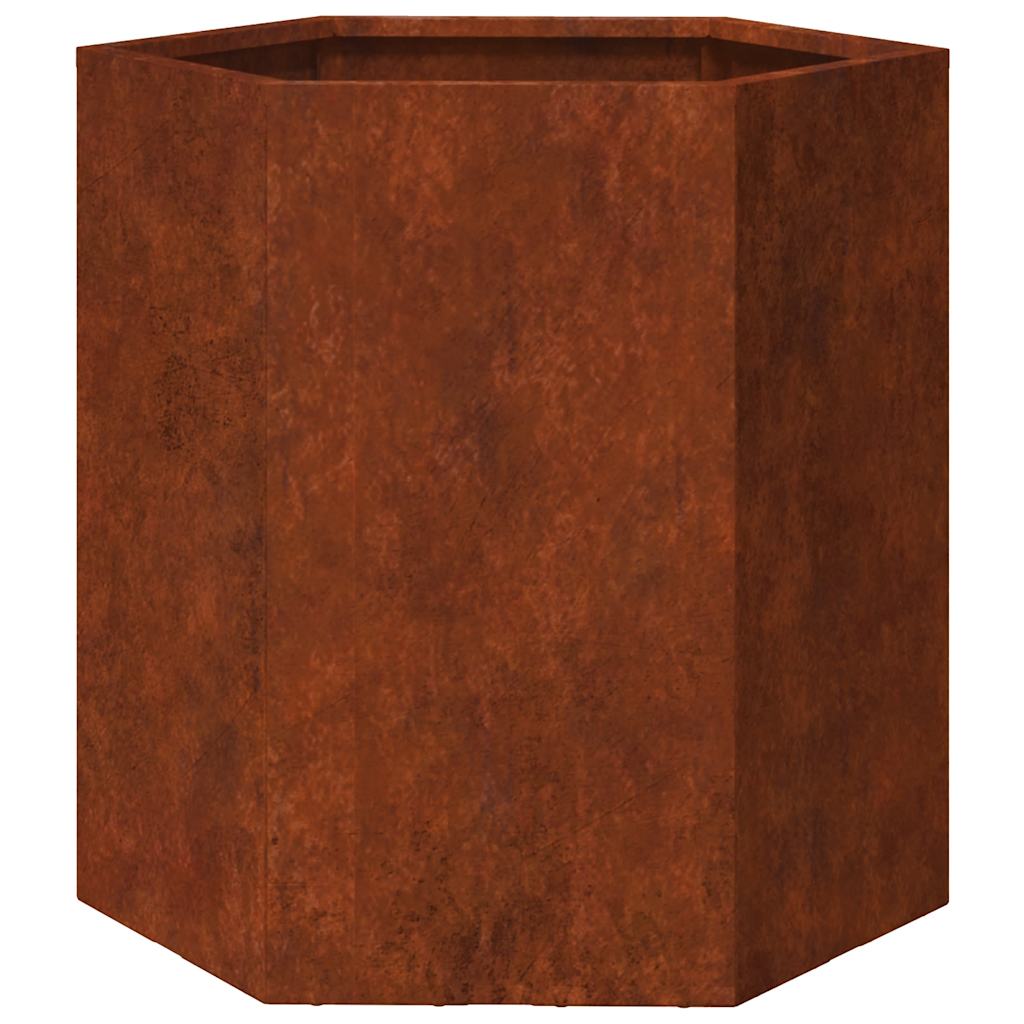 Fioriera Ruggine 40x40x45 cm Acciaio Corten