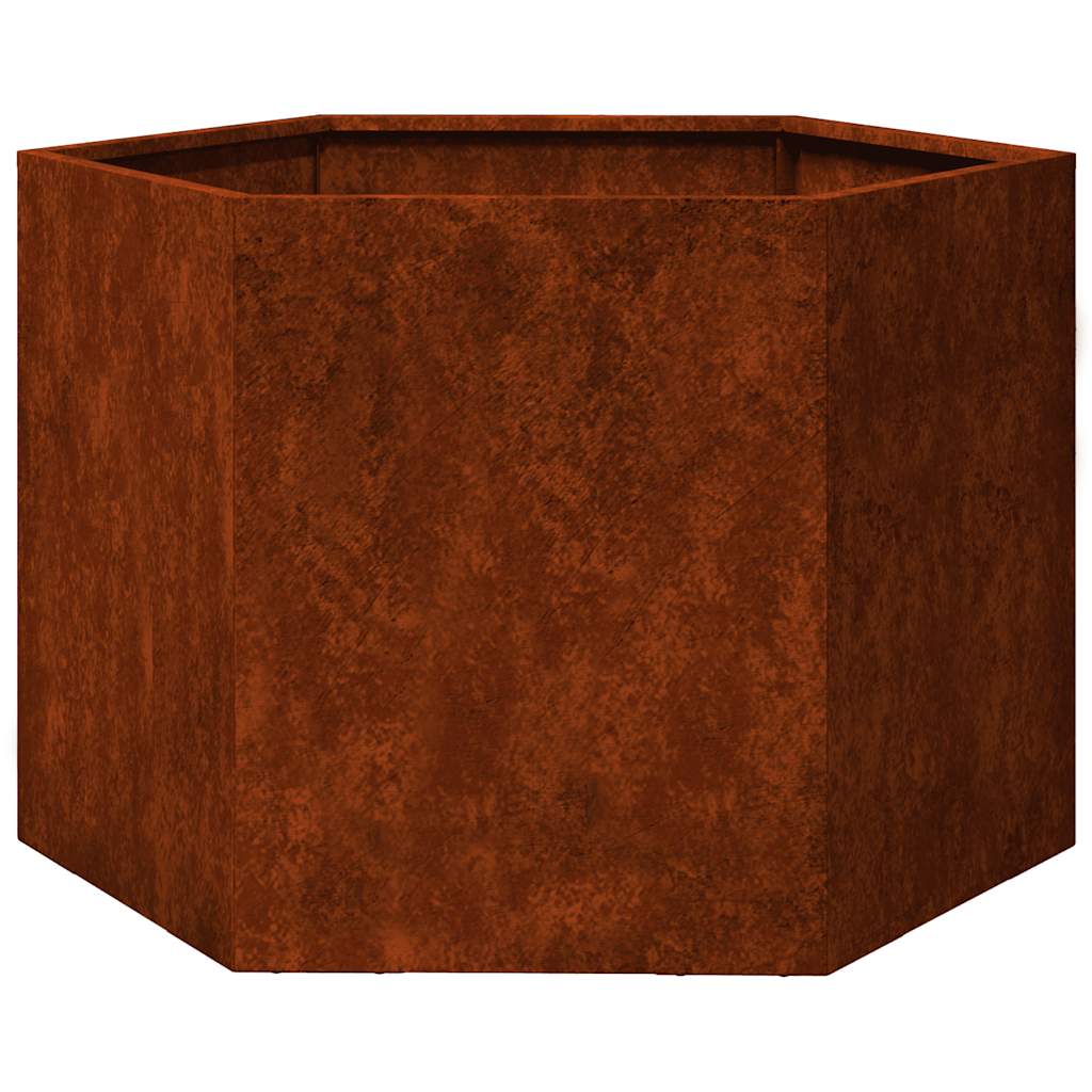 Fioriera Ruggine 60x60x45 cm Acciaio Corten