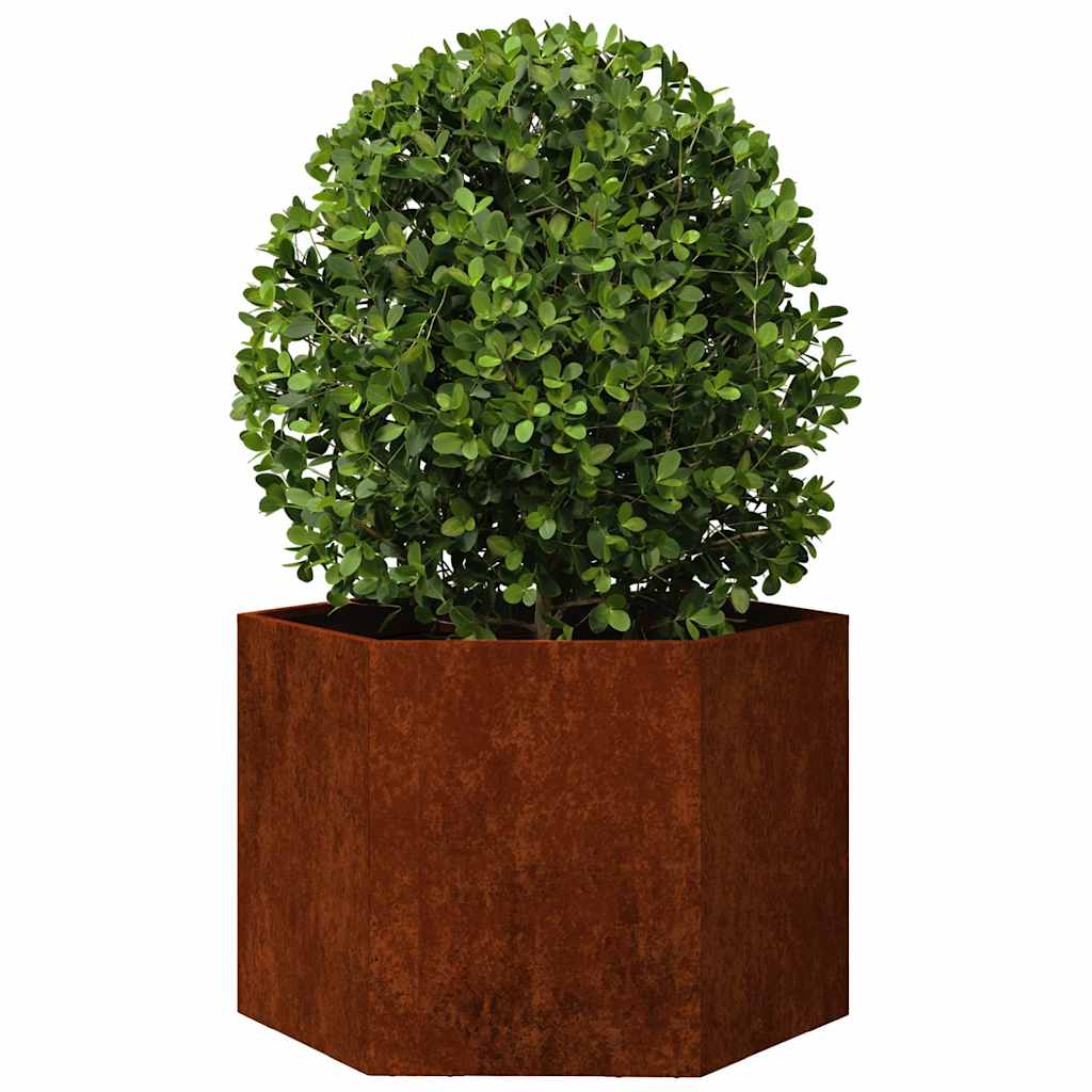 Fioriera Ruggine 60x60x45 cm Acciaio Corten