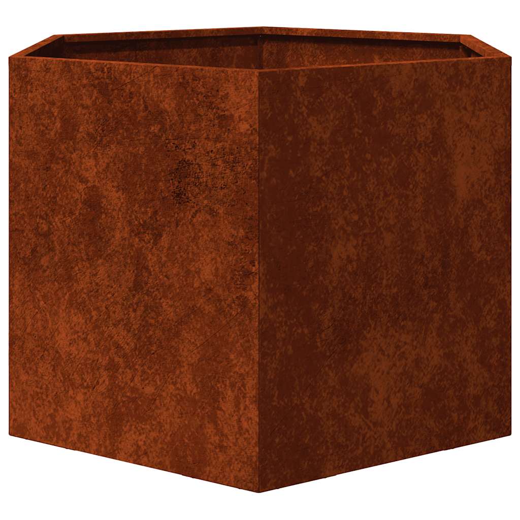 Fioriera Ruggine 60x60x45 cm Acciaio Corten