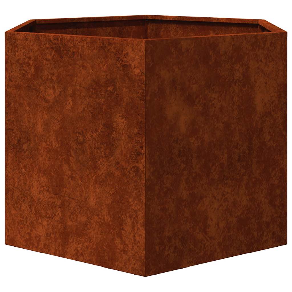 Fioriera Ruggine 60x60x45 cm Acciaio Corten