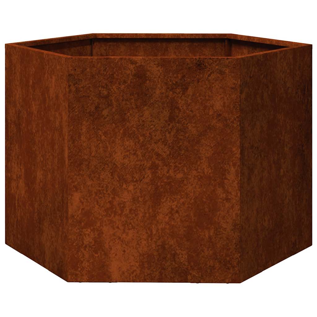 Fioriera Ruggine 60x60x45 cm Acciaio Corten