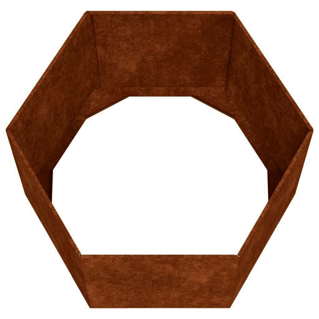 Fioriera Ruggine 60x60x45 cm Acciaio Corten