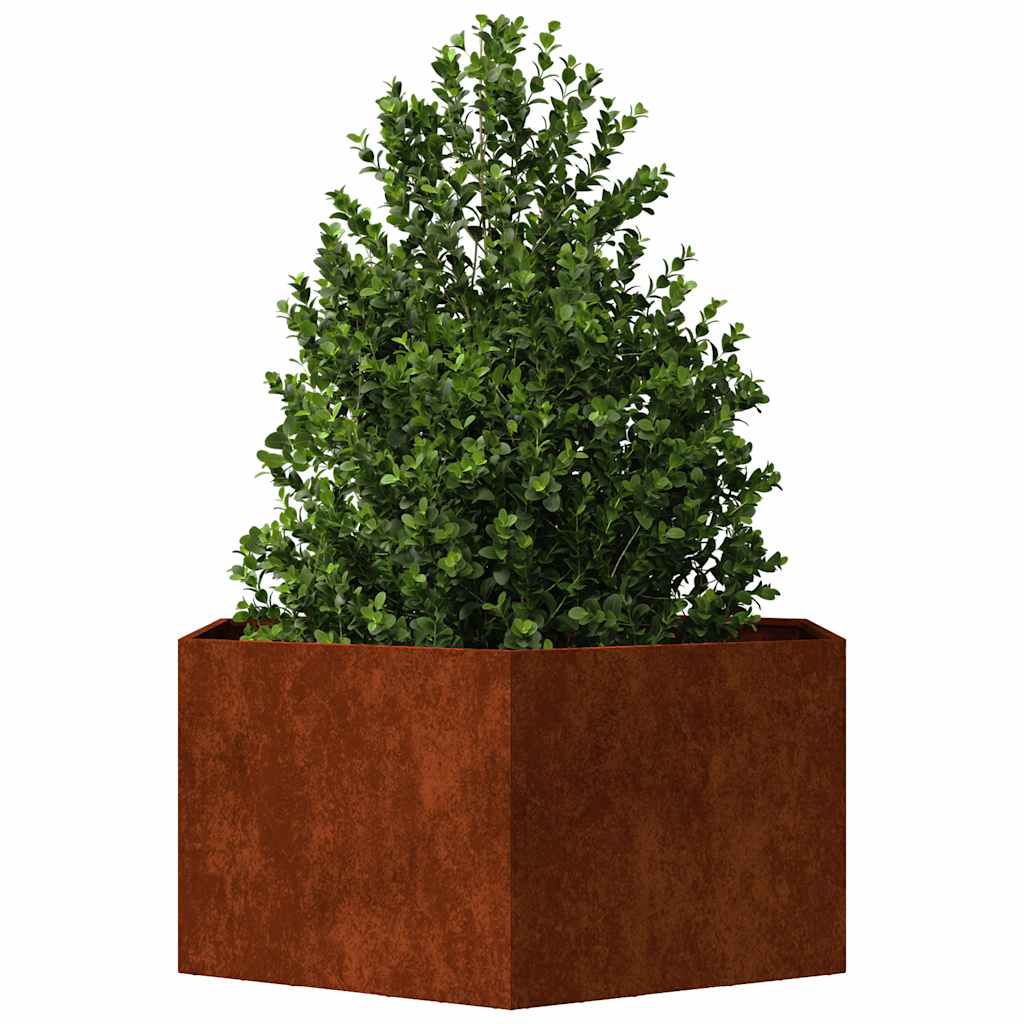 Fioriera Ruggine 90x90x45 cm Acciaio Corten
