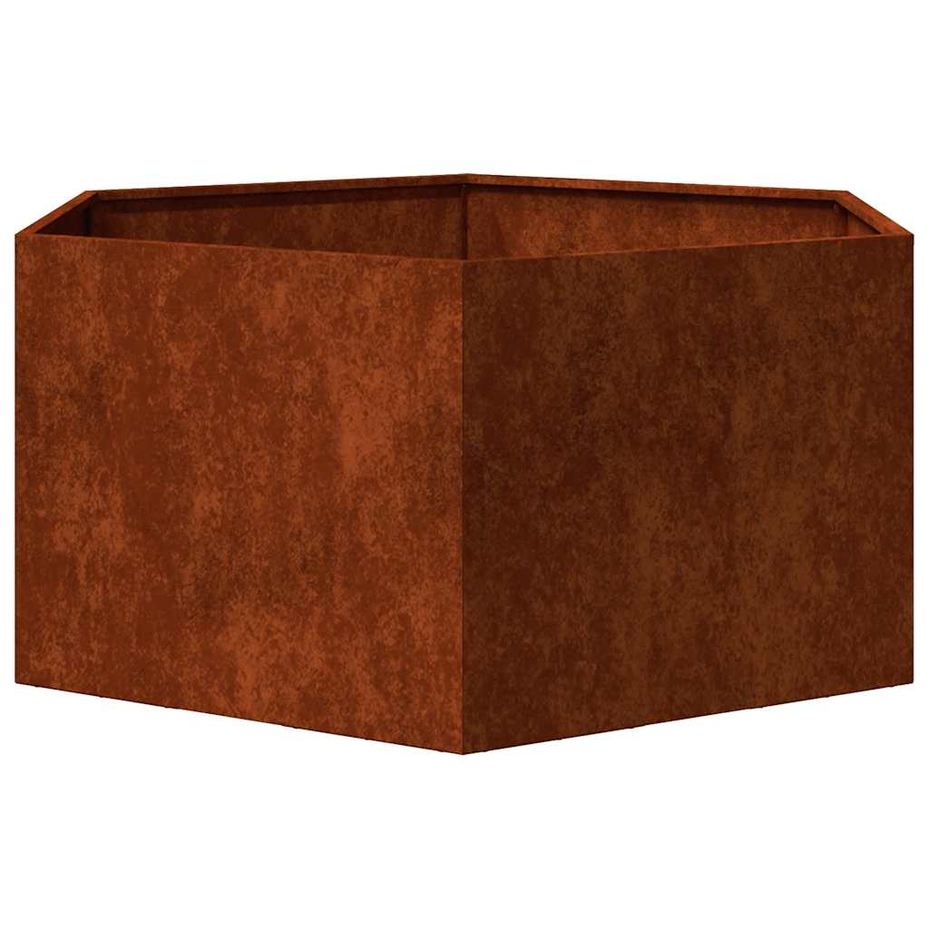 Fioriera Ruggine 90x90x45 cm Acciaio Corten