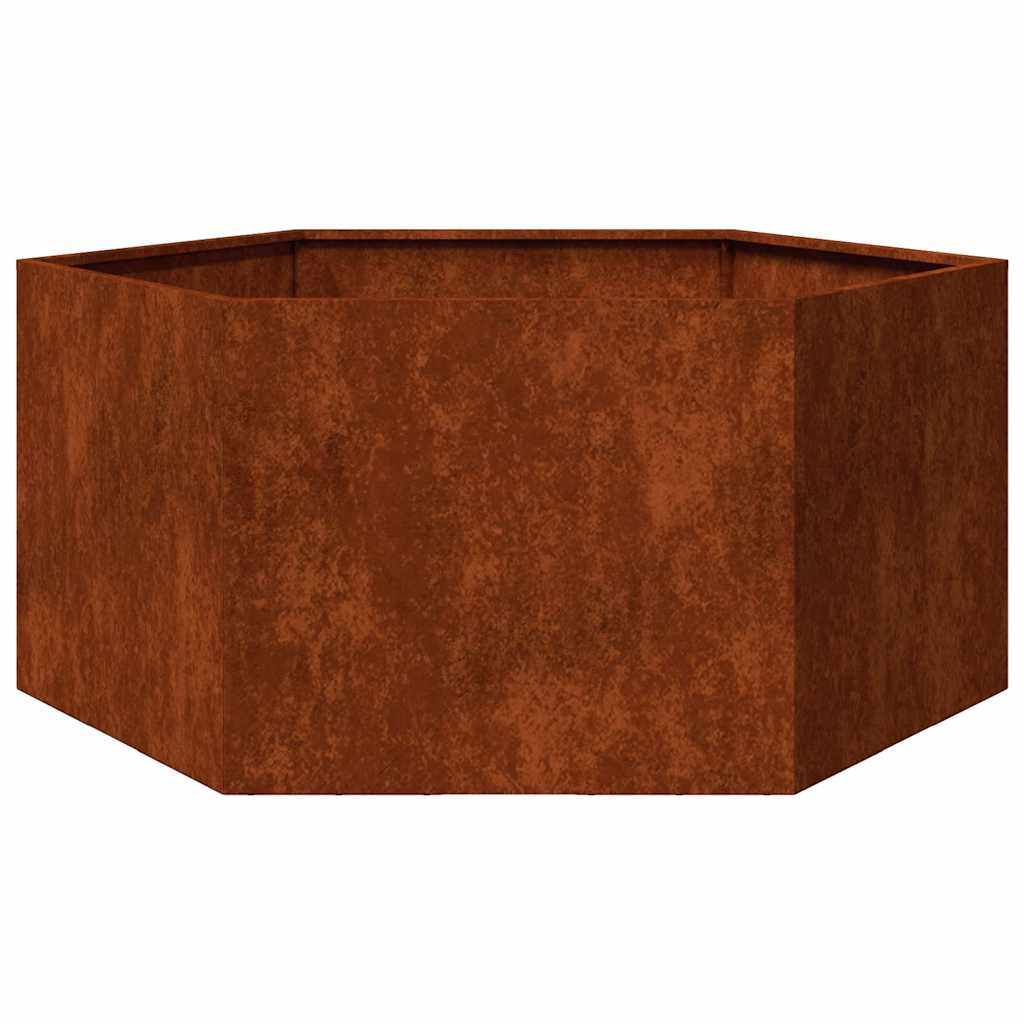 Fioriera Ruggine 90x90x45 cm Acciaio Corten