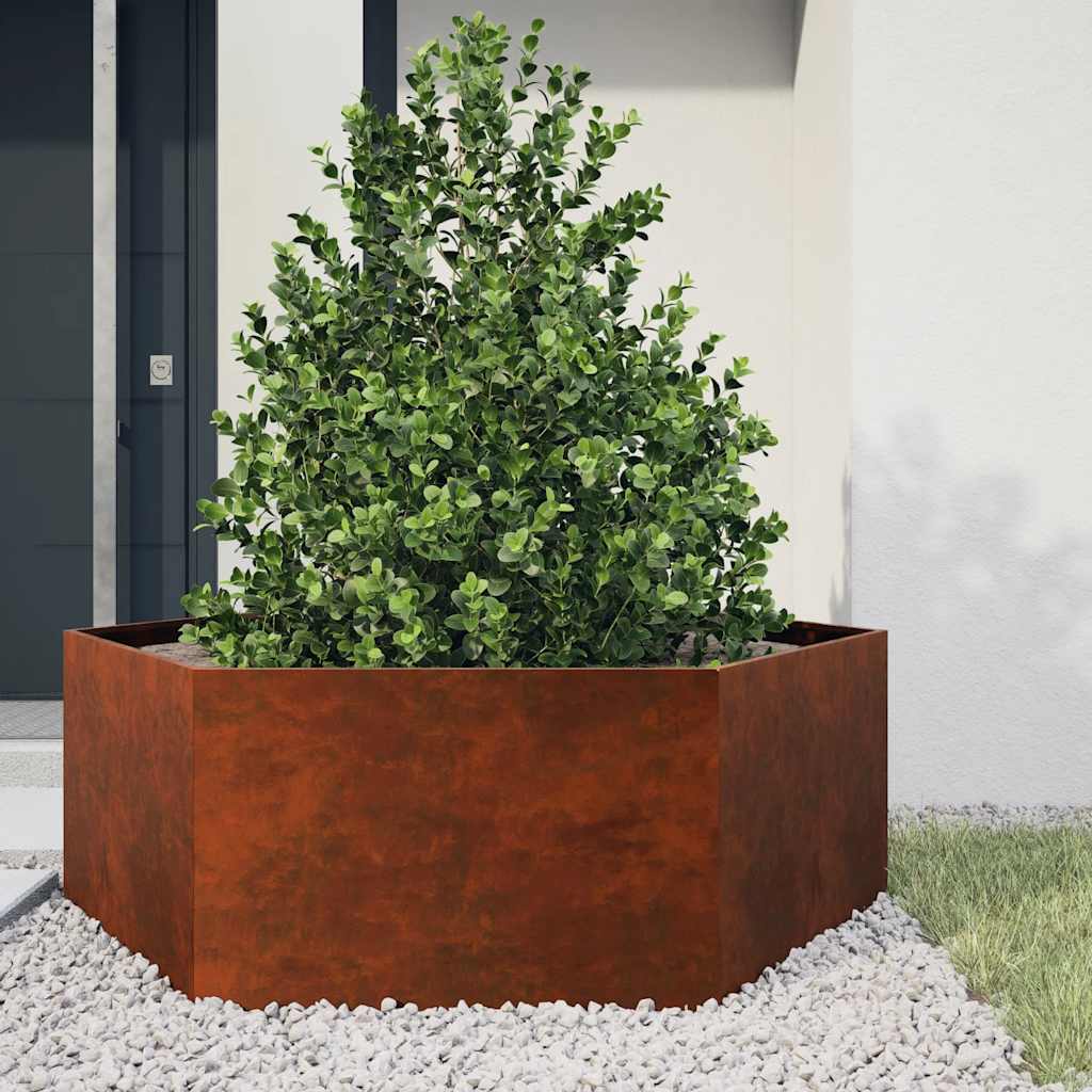 Fioriera Ruggine 138x120x45 cm Acciaio Corten