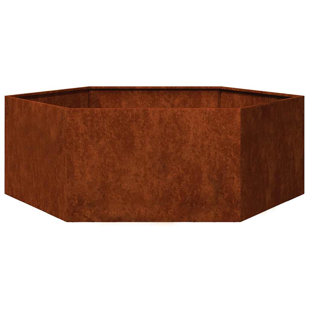 Fioriera Ruggine 138x120x45 cm Acciaio Corten