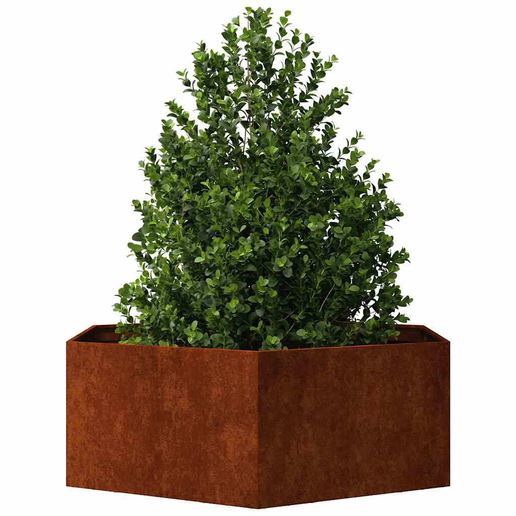 Fioriera Ruggine 138x120x45 cm Acciaio Corten