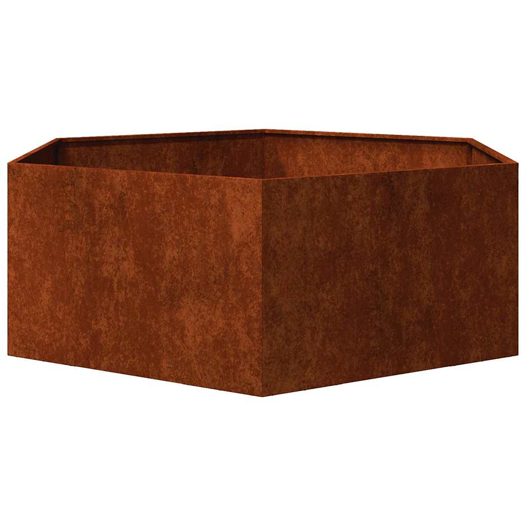 Fioriera Ruggine 138x120x45 cm Acciaio Corten