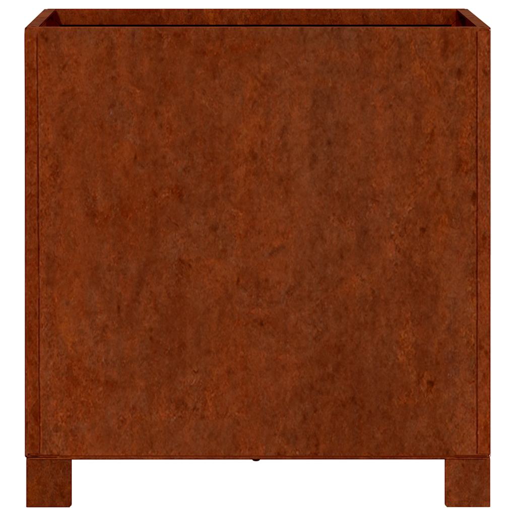 Fioriera con Gambe Ruggine 40x40x40 cm Acciaio Corten