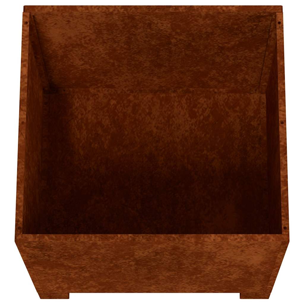 Fioriera con Gambe Ruggine 40x40x40 cm Acciaio Corten