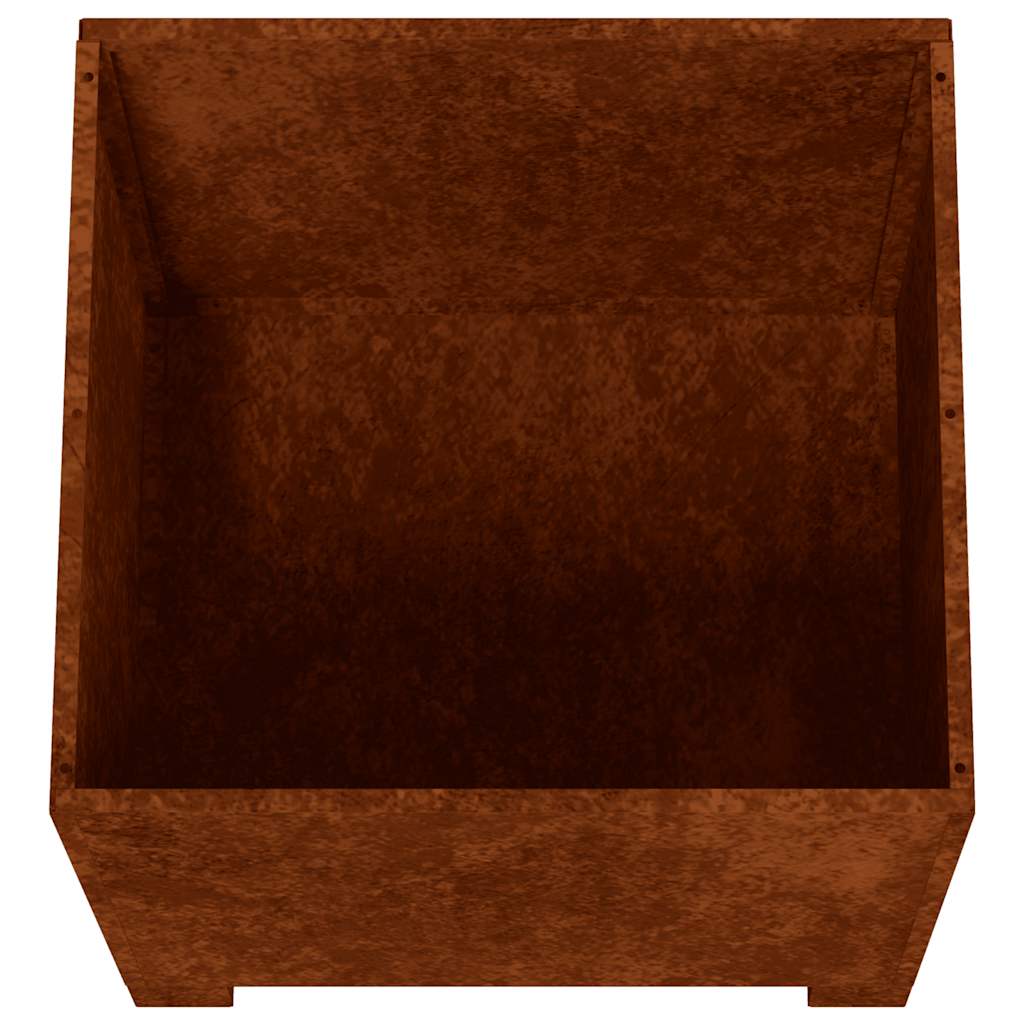 Fioriera con Gambe Ruggine 50x50x50 cm Acciaio Corten