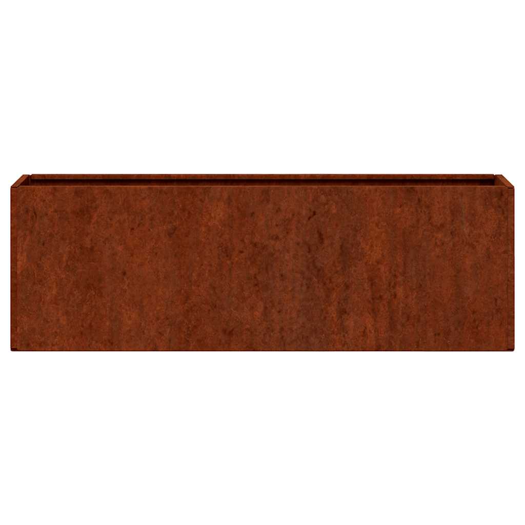 Fioriere da Parete 2 pz Ruggine in Acciaio Corten 53x10x17 cm