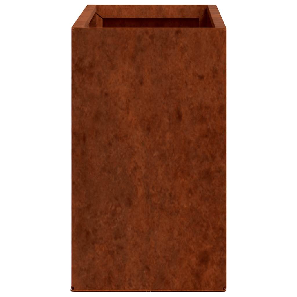 Fioriere da Parete 2 pz Ruggine in Acciaio Corten 53x10x17 cm