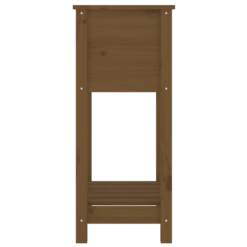 Fioriera con Mensola Ambra 54x34,5x81cm Legno Massello di Pino
