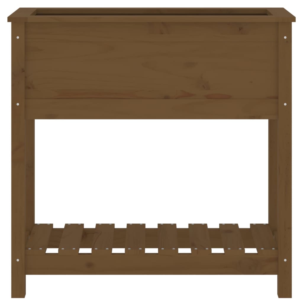 Fioriera con Mensola Ambra 82,5x34,5x81 cm Legno Massello Pino