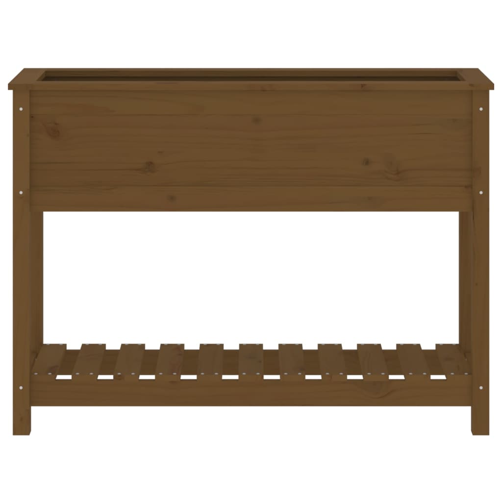 Fioriera con Mensola Ambra 111,5x34,5x81 cm Legno Massello Pino