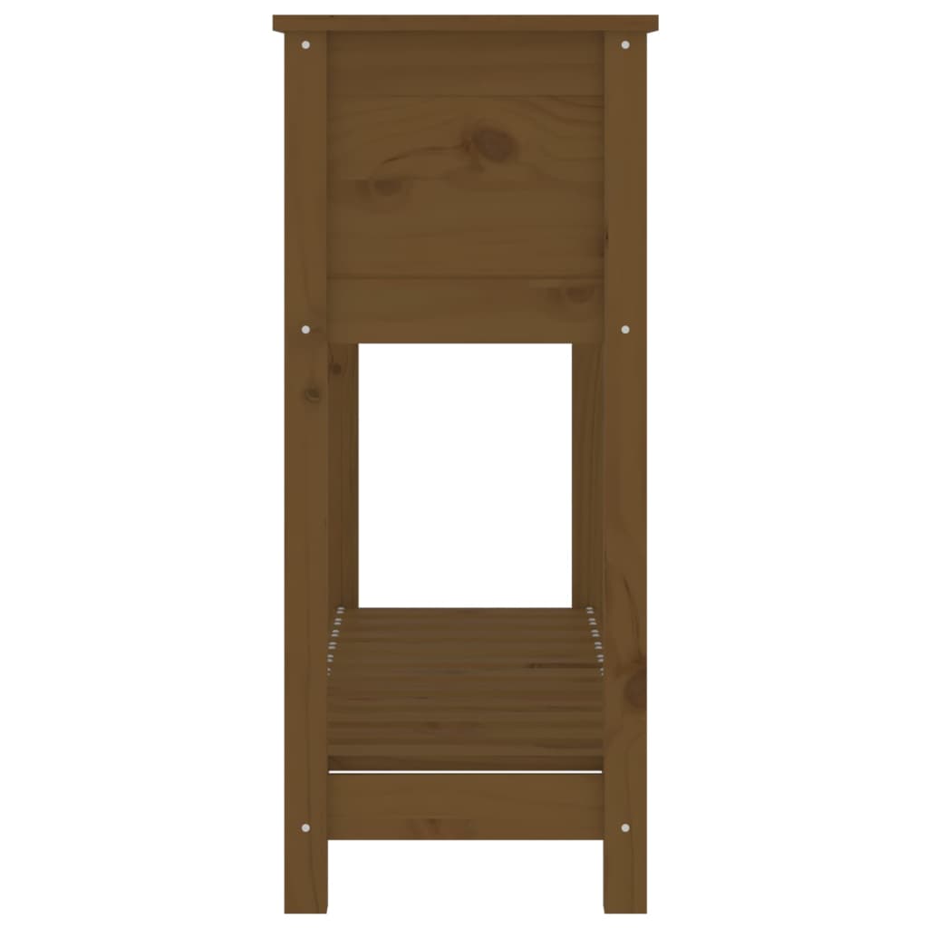 Fioriera con Mensola Ambra 111,5x34,5x81 cm Legno Massello Pino