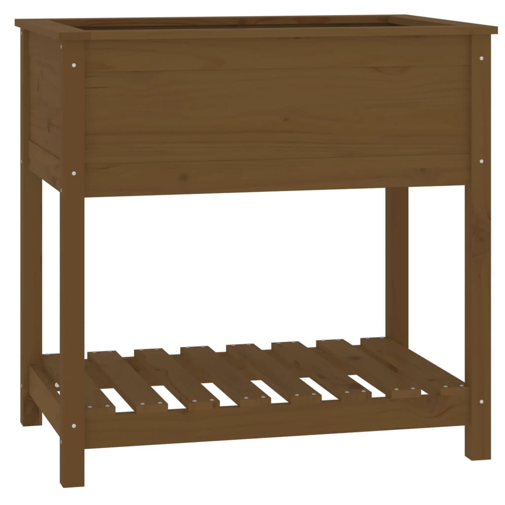 Fioriera con Mensola Ambra 82,5x54x81 cm in Legno Massello Pino