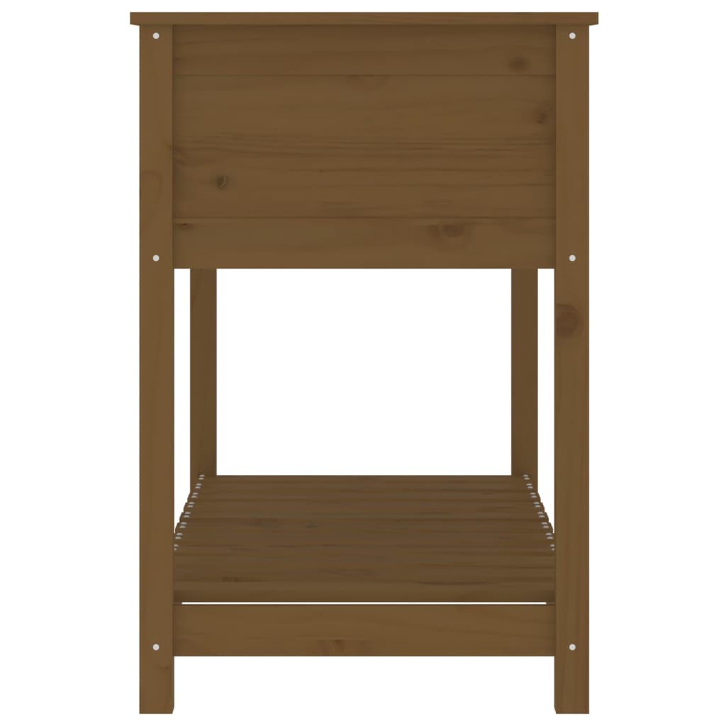 Fioriera con Mensola Ambra 111,5x54x81cm in Legno Massello Pino
